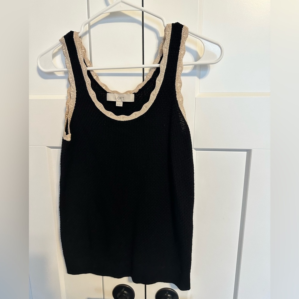 Loft lace trim tank